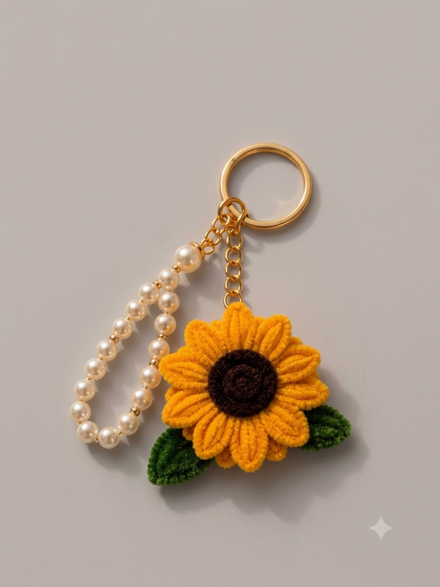Sunflower Keychain